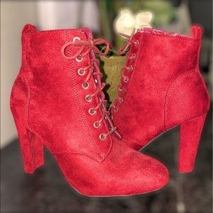 Burgundy Red Heeled boots